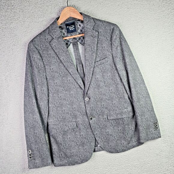 Penguin Mens Gray Blazer Two Button Double Vent Soft Smooth Feel 38R Medium - Picture 1 of 16